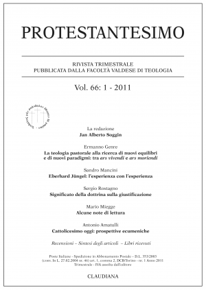 protestantesimo vol 66 : 1