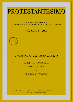 protestantesimo vol 58 : 2-3