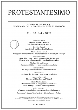 protestantesimo vol 62 : 3-4